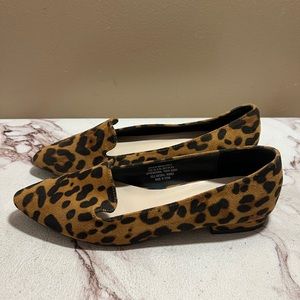 Halston Barcelona Leopard Loafers, Women's Size 8 M, Brown
